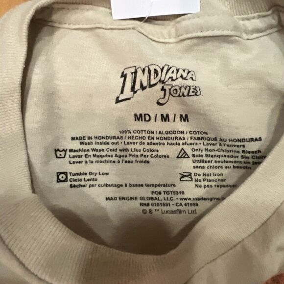 Indiana Jones Men's Raiders of The Lost Ark Distressed Poster T-Shirt M NWT - Picture 3 of 5